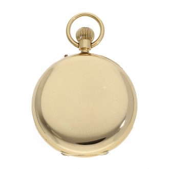 Heavy English 18 Carat gold pocket chronometer Circa 1886