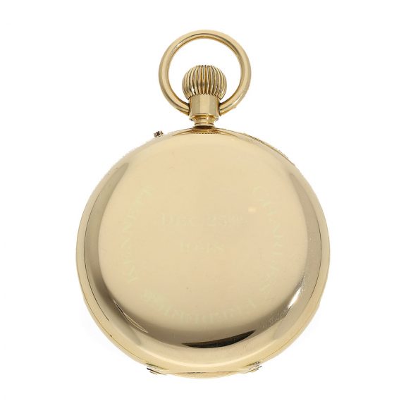 Heavy English 18 Carat gold pocket chronometer Circa 1886 Heavy English 18 Carat gold pocket chronometer Circa 1886