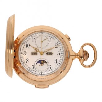 Swiss 18 carat gold impressive astronomical watch with six complications Circa 1900