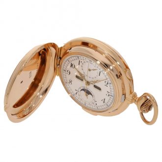 Swiss 18 carat gold impressive astronomical watch with six complications Circa 1900