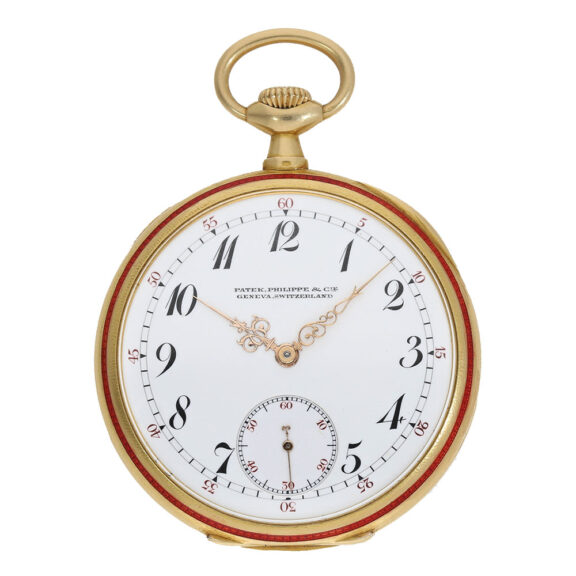 Swiss 18 carat gold and enamel high relief watch Circa 1907