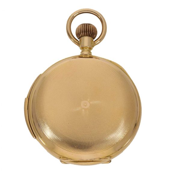 Swiss 18 carat gold watch with automaton and minute repeater Circa 1890 Swiss 18 carat gold watch with automaton and minute repeater Circa 1890