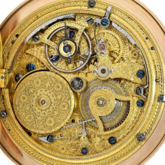English gold duplex watch with diamond and pearls Circa 1796 English gold duplex watch with diamond and pearls Circa 1796