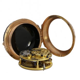 German pocket watch with extremely rare onyx case Circa 1770