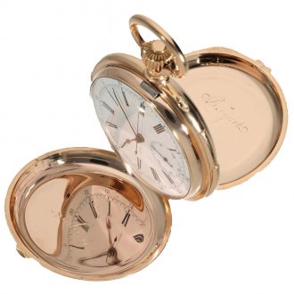French 18 carat gold full hunter cased minute repeater Circa 1894