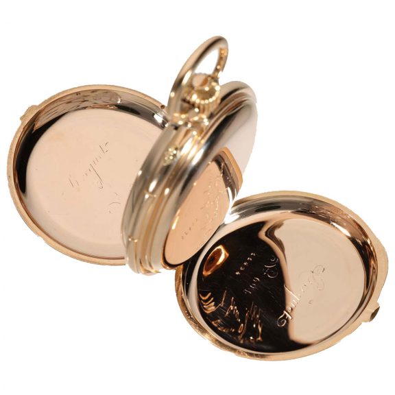 French 18 carat gold full hunter cased minute repeater Circa 1894 French 18 carat gold full hunter cased minute repeater Circa 1894