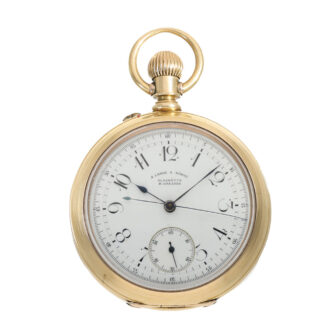 German American 18 carat gold very rare chronograph of the highest quality Circa 1889