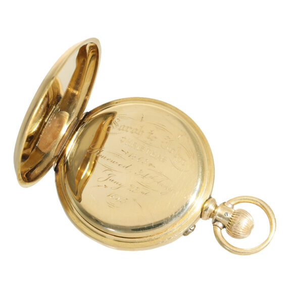 German American 18 carat gold very rare chronograph of the highest quality Circa 1889 German American 18 carat gold very rare chronograph of the highest quality Circa 1889