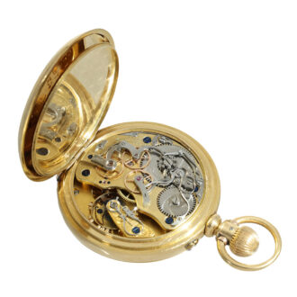 German American 18 carat gold very rare chronograph of the highest quality Circa 1889