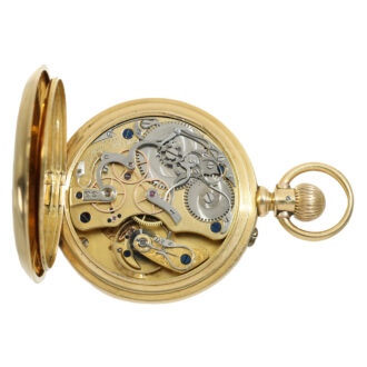 German American 18 carat gold very rare chronograph of the highest quality Circa 1889