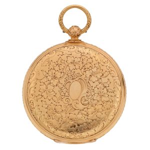 Swiss gold watch with chronometer escapement Circa 1850