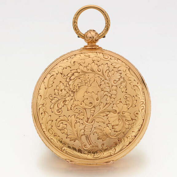 Swiss gold watch with chronometer escapement Circa 1850 Swiss gold watch with chronometer escapement Circa 1850