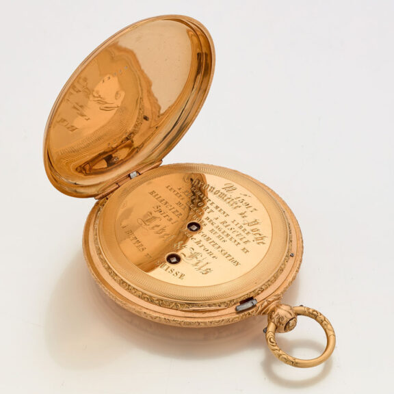 Swiss gold watch with chronometer escapement Circa 1850 Swiss gold watch with chronometer escapement Circa 1850