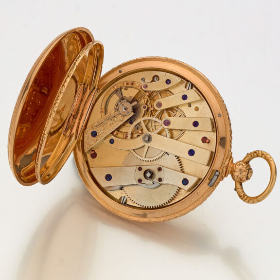 Swiss gold watch with chronometer escapement Circa 1850 Swiss gold watch with chronometer escapement Circa 1850