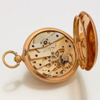 Swiss gold watch with chronometer escapement Circa 1850 Swiss gold watch with chronometer escapement Circa 1850