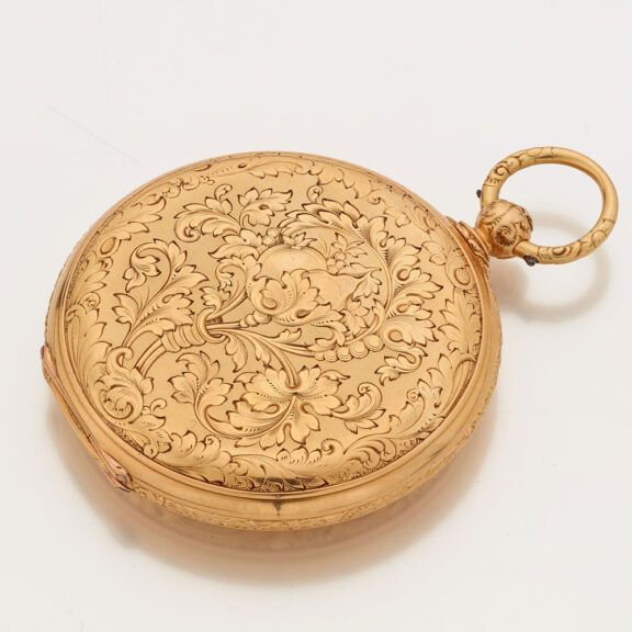 Swiss gold watch with chronometer escapement Circa 1850 Swiss gold watch with chronometer escapement Circa 1850