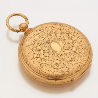 Swiss gold watch with chronometer escapement Circa 1850 Swiss gold watch with chronometer escapement Circa 1850