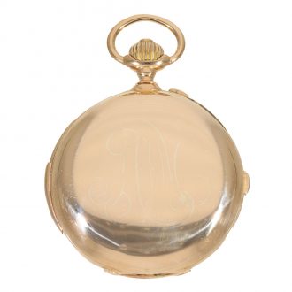 Swiss 18 carat gold split seconds chronograph Circa 1890
