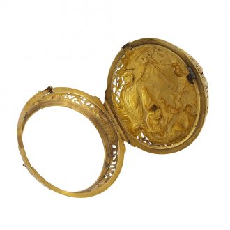 English early repoussé double case cylinder watch Circa 1750