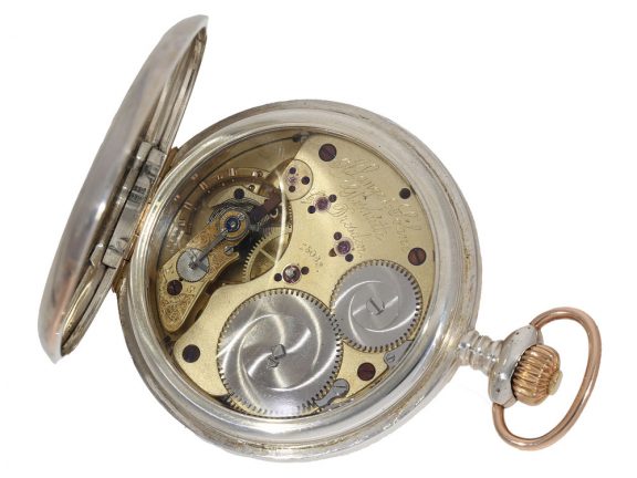 German silver hunting cased anker chronometer Circa 1884 German silver hunting cased anker chronometer Circa 1884