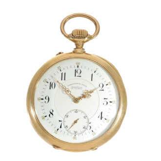 German 18 carat gold anker chronometer in original box circa 1900