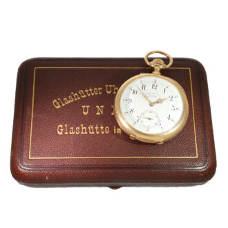 German 18 carat gold anker chronometer in original box circa 1900