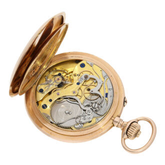 German 14 Carat gold chronograph with register Circa 1908