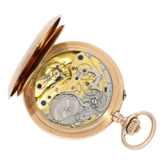 German 14 Carat gold chronograph with register Circa 1908