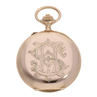 German 14 Carat gold chronograph with register Circa 1908