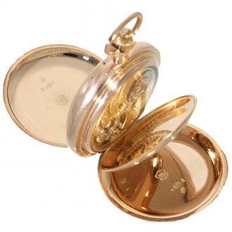 Swiss 14 carat gold heavy grande sonnerie pocket watch Circa 1900