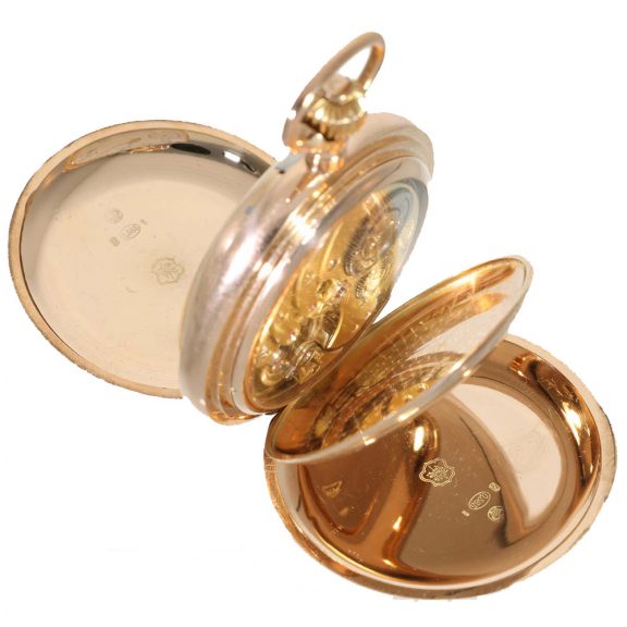 Swiss 14 carat gold heavy grande sonnerie pocket watch Circa 1900 Swiss 14 carat gold heavy grande sonnerie pocket watch Circa 1900