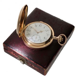 Swiss 14 carat gold heavy grande sonnerie pocket watch Circa 1900
