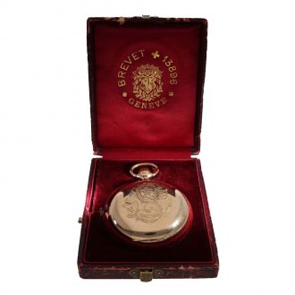 Swiss 14 carat gold heavy grande sonnerie pocket watch Circa 1900