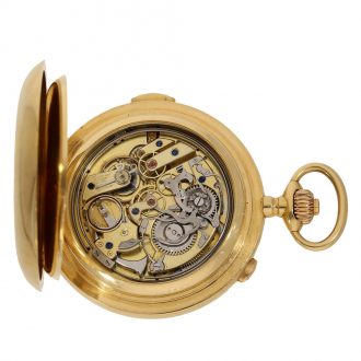 18 Carat gold astronomical hunter cased watch with six complications Circa 1900