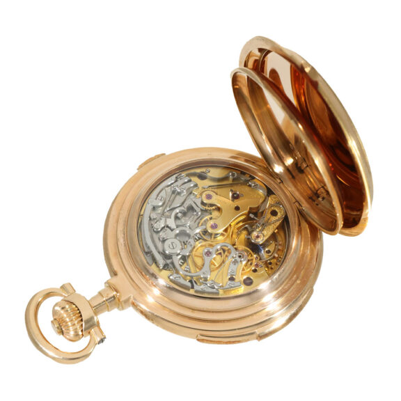 German 18 carat gold watch with nine complications Circa 1906 German 18 carat gold watch with nine complications Circa 1906