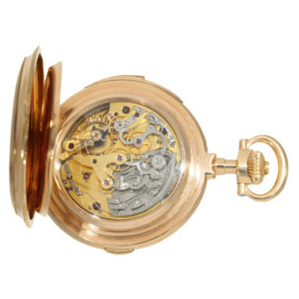 German 18 carat gold watch with nine complications Circa 1906 German 18 carat gold watch with nine complications Circa 1906