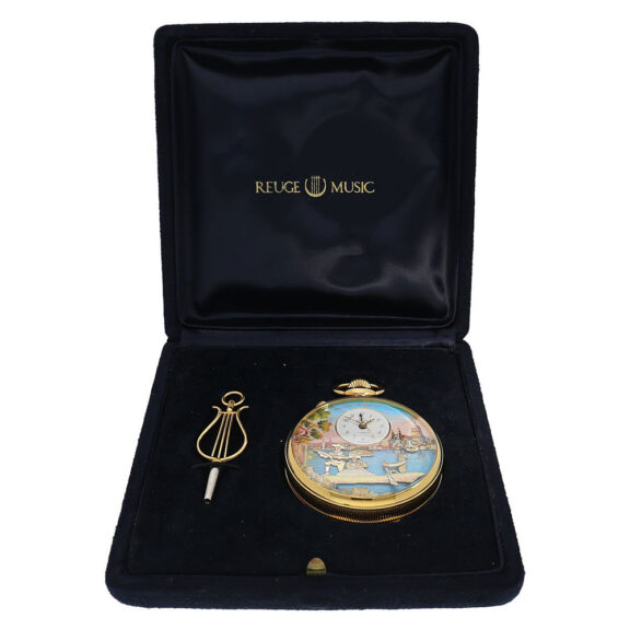 Swiss gold-plated musical automaton pocket watch Circa 1980 Swiss gold-plated musical automaton pocket watch Circa 1980