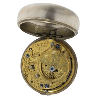 English verge clock with "mock pendulum" Circa 1730