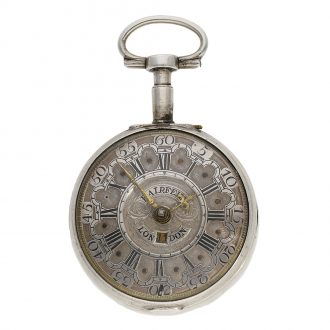 English verge clock with "mock pendulum" Circa 1730