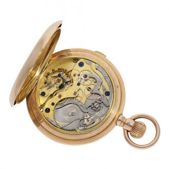 German 14 Carat pink gold historically interesting with chronograph Circa 1908