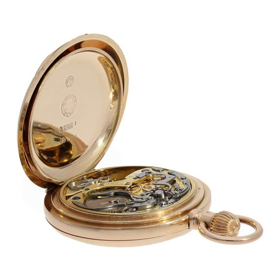 German 14 Carat pink gold historically interesting with chronograph Circa 1908 German 14 Carat pink gold historically interesting with chronograph Circa 1908