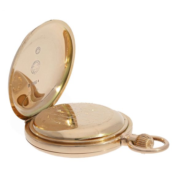 German 14 Carat pink gold historically interesting with chronograph Circa 1908 German 14 Carat pink gold historically interesting with chronograph Circa 1908