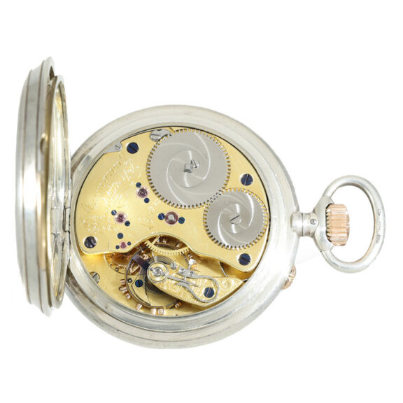 German silver watch with perpetual calendar and moon phase Circa 1893 German silver watch with perpetual calendar and moon phase Circa 1893