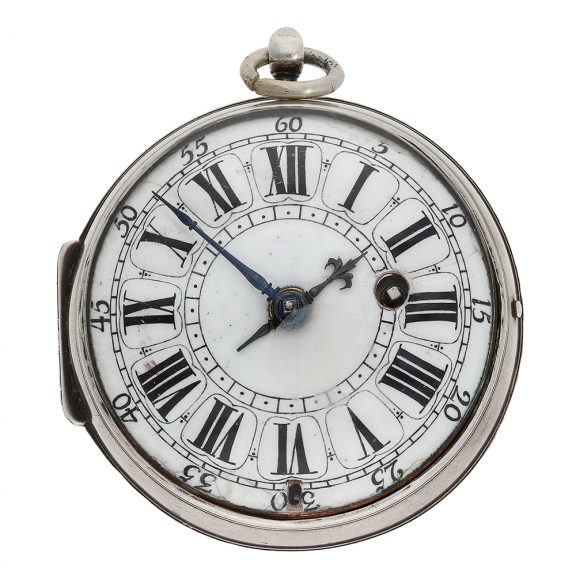 French oignon with enamel painting on the movement Circa 1710 French oignon with enamel painting on the movement Circa 1710