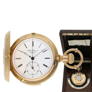 Danish 18 Carat gold watch with minute repeater & chronograph Circa 1887