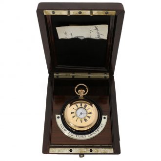 Danish 18 Carat gold watch with minute repeater & chronograph Circa 1887