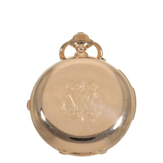 French 18 carat gold heavy hunter cased watch Circa 1894
