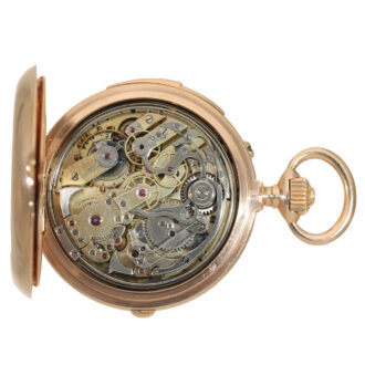 French 18 carat gold heavy hunter cased watch Circa 1894