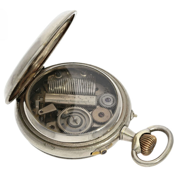 French watch with alarm and musical movement Circa 1900 French watch with alarm and musical movement Circa 1900