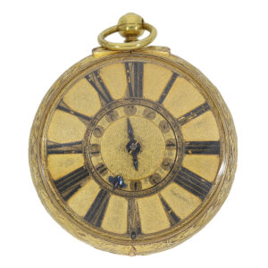 English gold pocket watch London watch with alarm Circa 1685